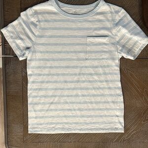 Class Club Light Blue and White Striped Short Sleeve Tee